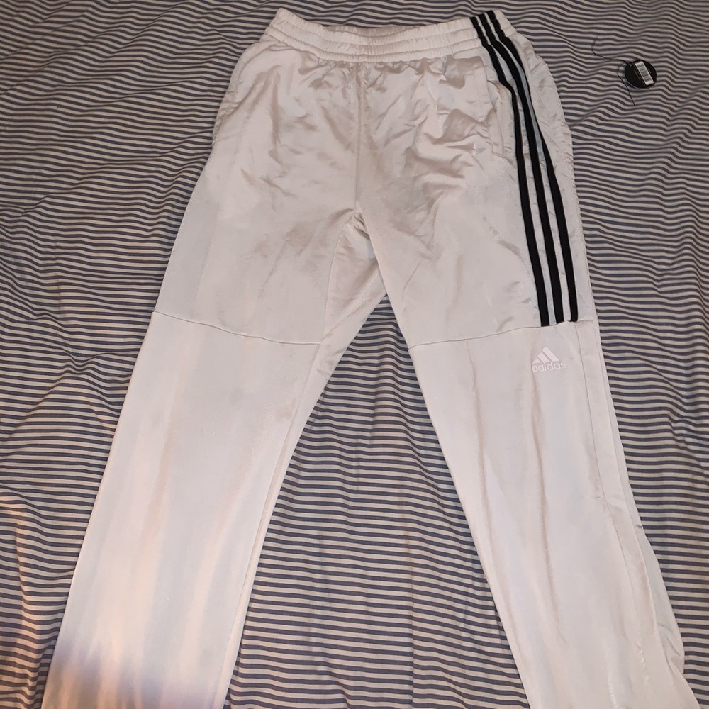 White Adidas Sweatpants